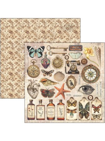 Pack papiers 20 x 20 cm - Collection "Cabinet of Curiosities"- Ciao Bella
