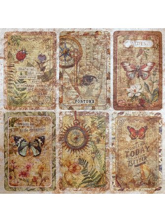 Pack de papiers Deluxe perlés 15 x 15 cm - Collection "Cabinet of Curiosities - Ciao Bella