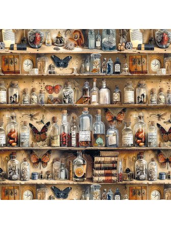 Pack papiers vellum 15 x 15 cm - Collection "Cabinet of Curiosities" - Ciao Bella