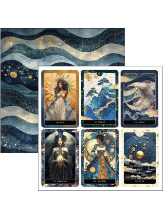 Pack papiers 20 x 20 cm - Collection "Celestial" - Ciao Bella