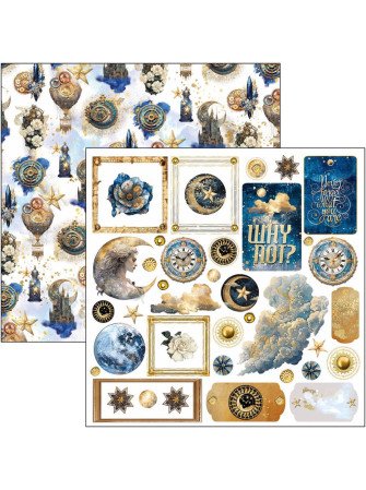 Pack papiers 15 x 15 cm - Collection "Celestial" - Ciao Bella