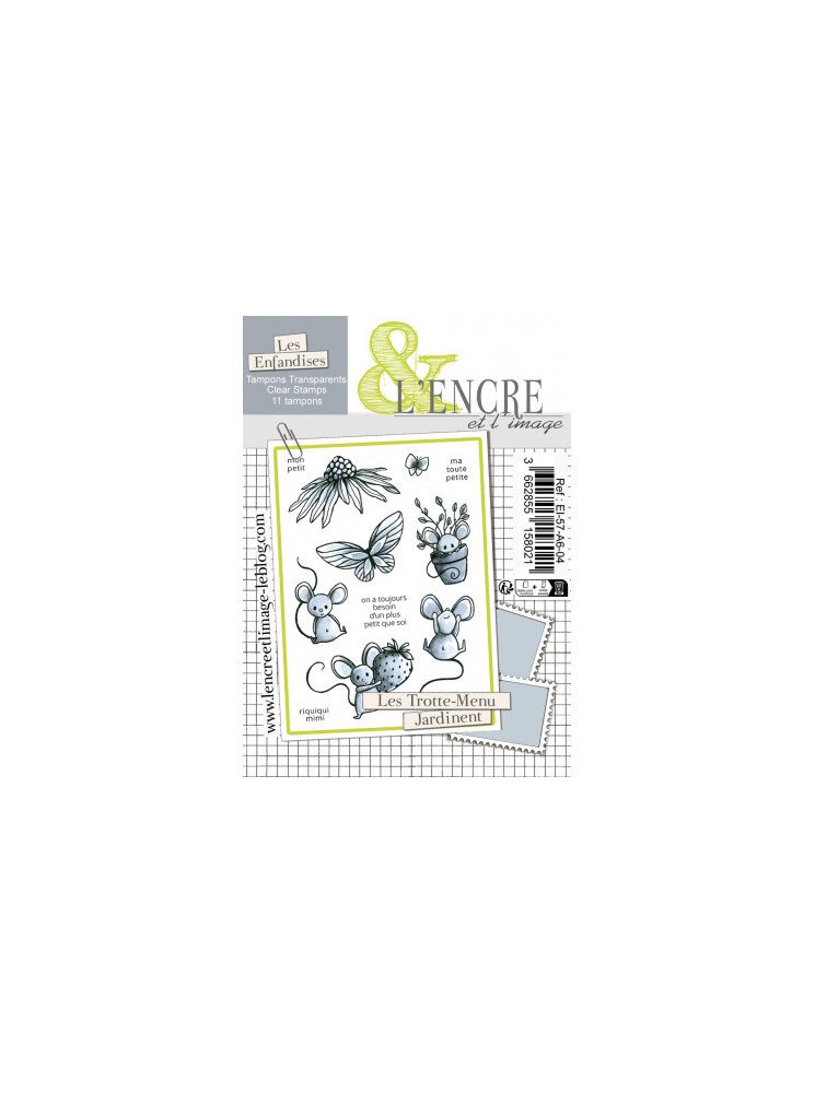 Les Trotte-Menu jardinent - Tampon clear - Collection 57 "Capsule avril 2025" - L'Encre & l'Image
