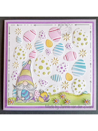 Plaque d'embossage - Fond Oeufs de Pâques - Nellie's Choice