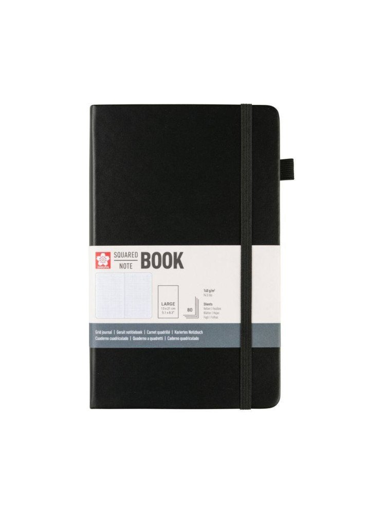 Note Book quadrillé - Black - Sakura