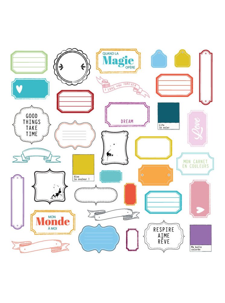 Die cuts étiquettes - Collection "Holi Days" - Les Ateliers de Karine