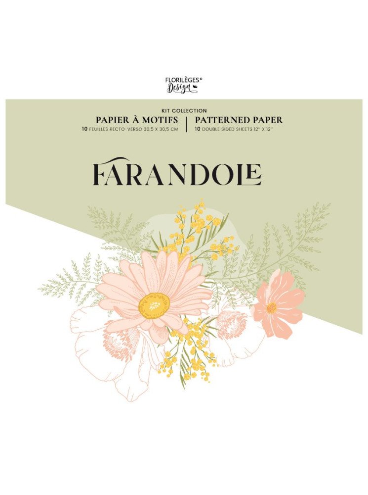Pack papiers imprimés - Collection "Farandole" - Florilèges
