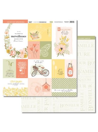 Pack papiers imprimés - Collection "Farandole" - Florilèges