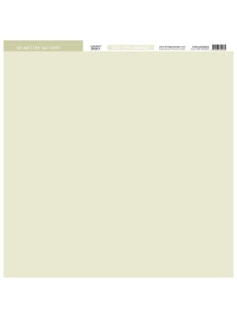 Papier Uni - Duo vert amande  - Collection "Farandole" - Florilèges