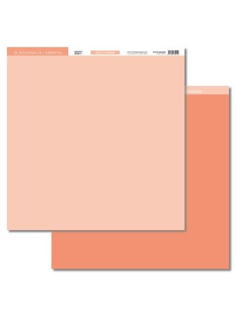 Papier Uni - Duo corail  -...
