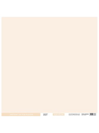 Papier Uni - Duo Pêche - Collection "Farandole" - Florilèges