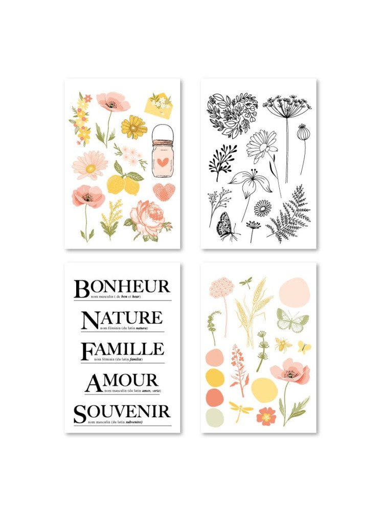 Motifs - Stickers - Collection "Farandole" - Florilèges