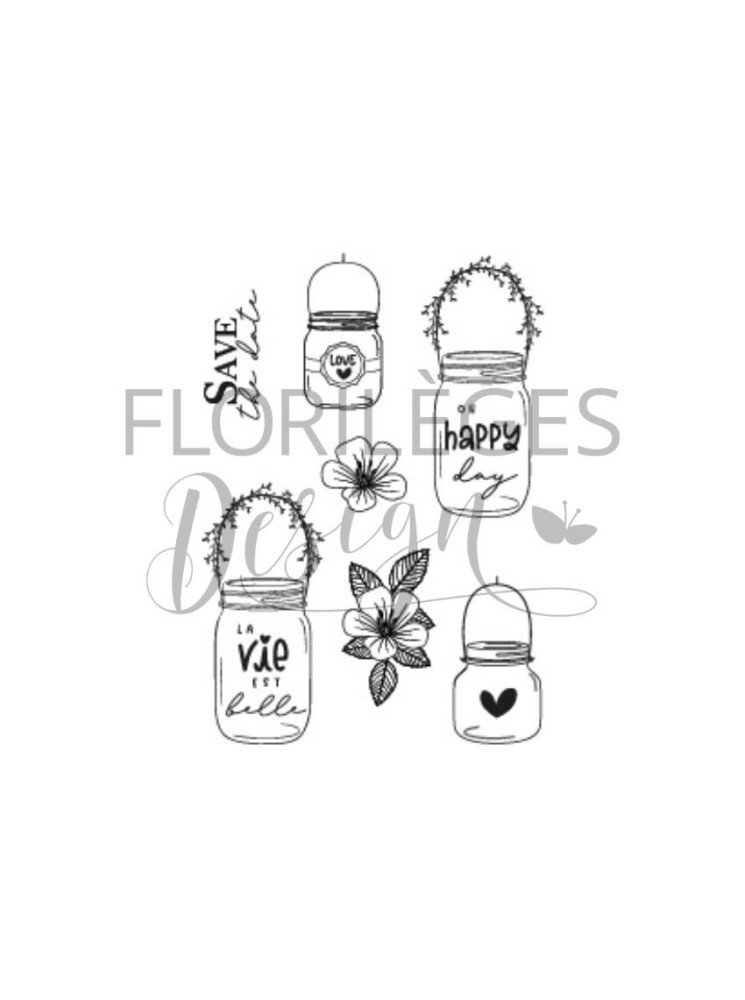 Mini lanternes - tampon clear - Collection "Farandole - Florilèges