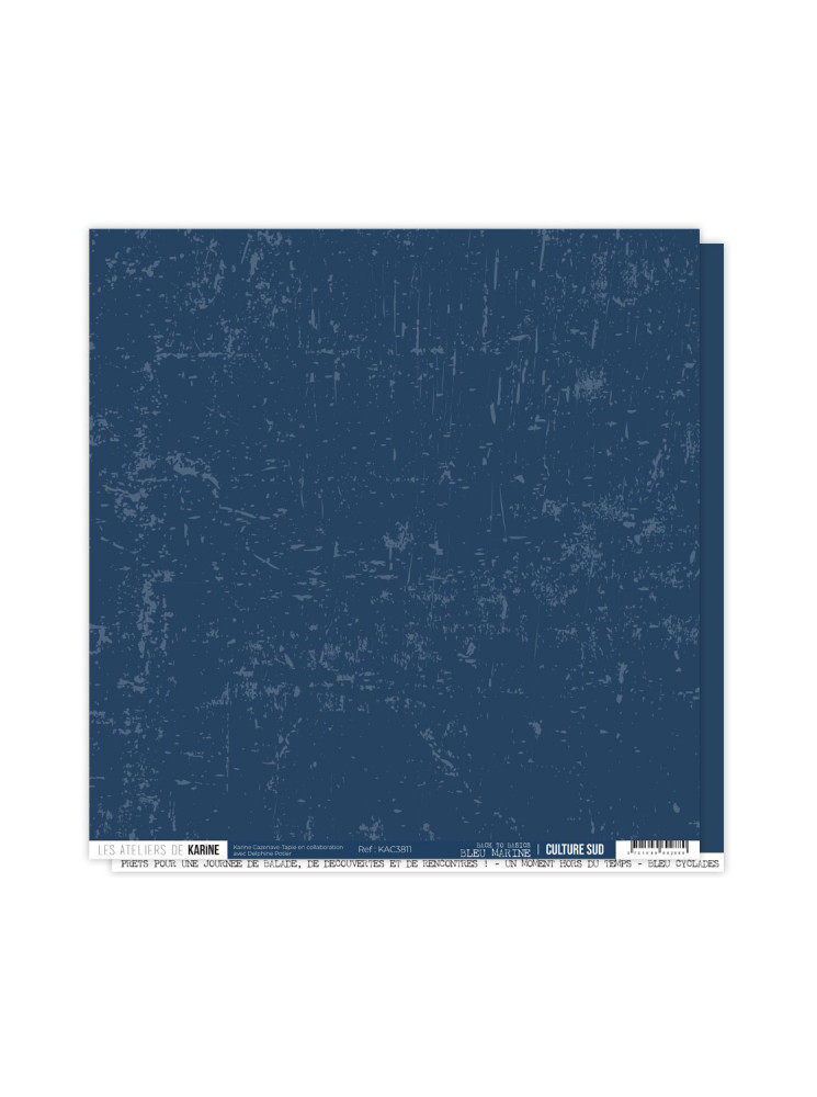 Back to Basics - Bleu marine - Collection "Culture Sud" - Les Ateliers de Karine