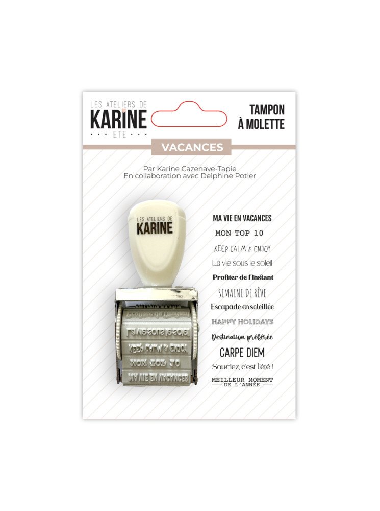 Vacances - Tampon à Molette - Collection "Culture Sud" - Les Ateliers de Karine