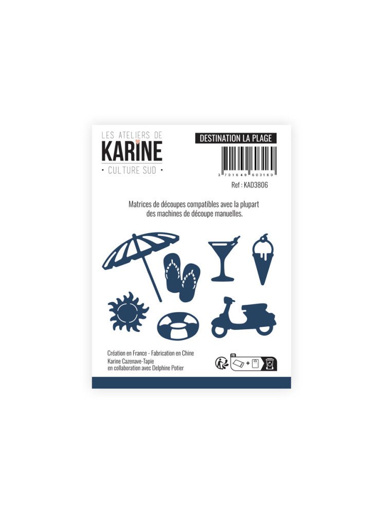 Destination la plage - Dies - Collection "Culture sud" - Les Ateliers de Karine