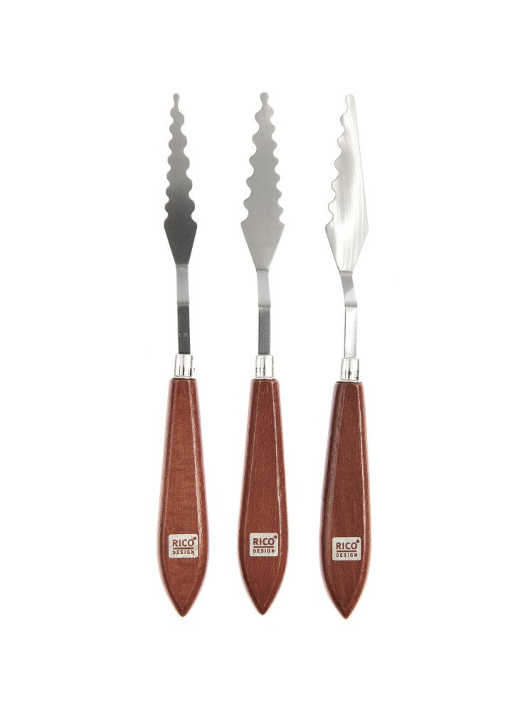 Set 3 spatules en métal - Rico design