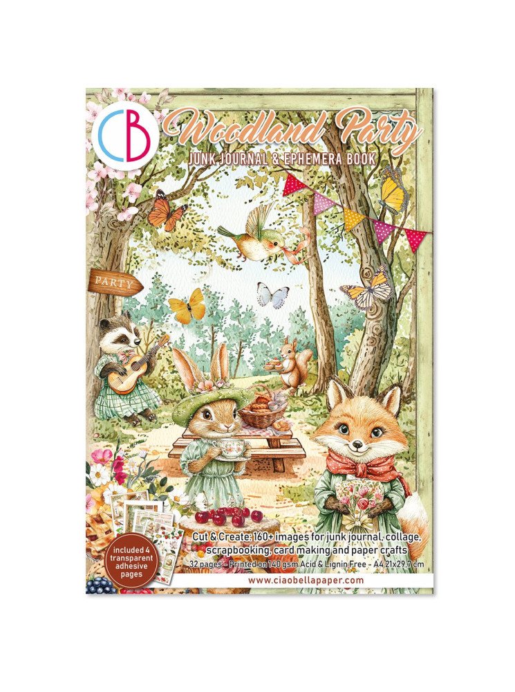Junk Journal & Ephemera Book - Woodland Party - Ciao Bella
