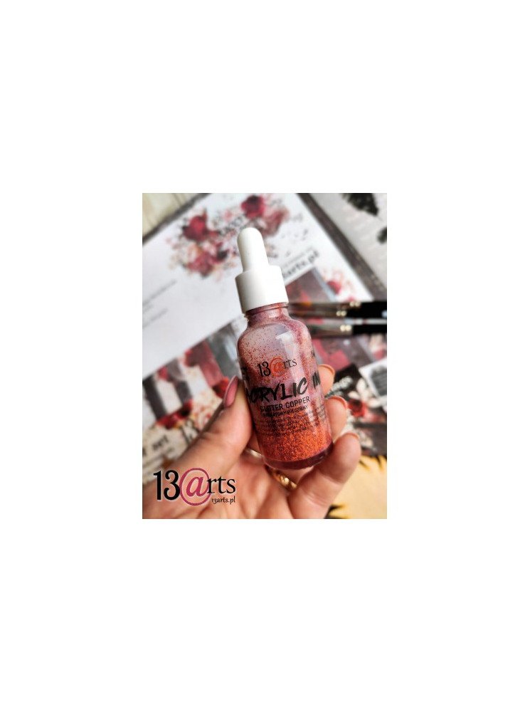 Splash - Encre acrylique - Cuivre glitter - 13 @rts