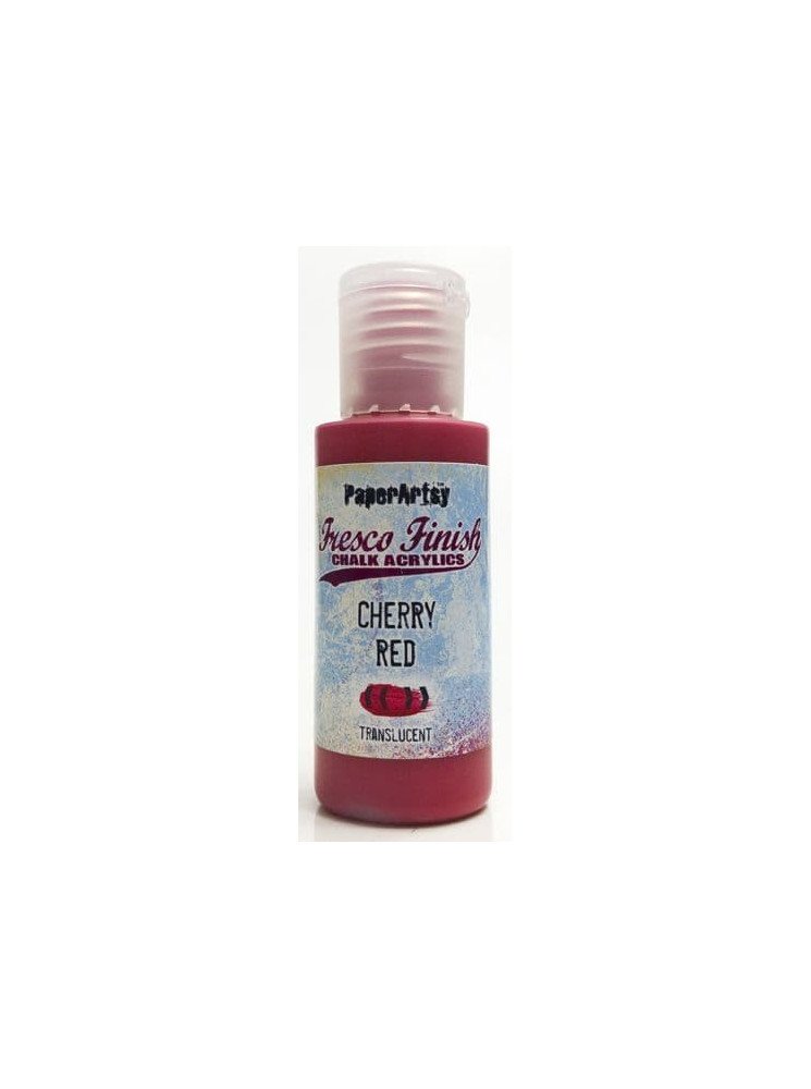 Peinture acrylique -Cherry red - Collection Fresco Finish - PaperArtsy