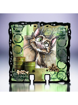 Tampon clear N° 1272 : Mischief Meow - Collection "Streetwise Snouts" - Aall & Create