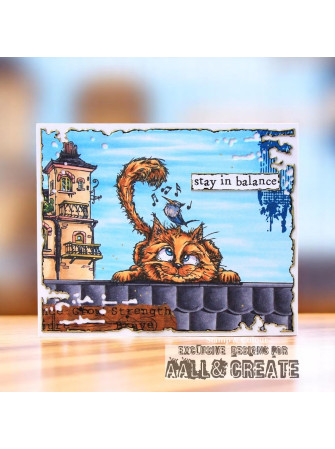 Tampon clear N° 1274 : Curious Roofer - Collection "Streetwise Snouts" - Aall & Create