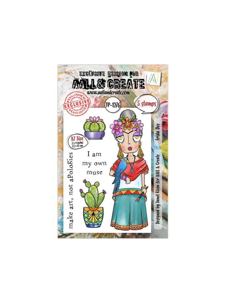 Tampon clear N° 1276 : Frida Dee - Collection "A Year in Bloom"- Aall & create