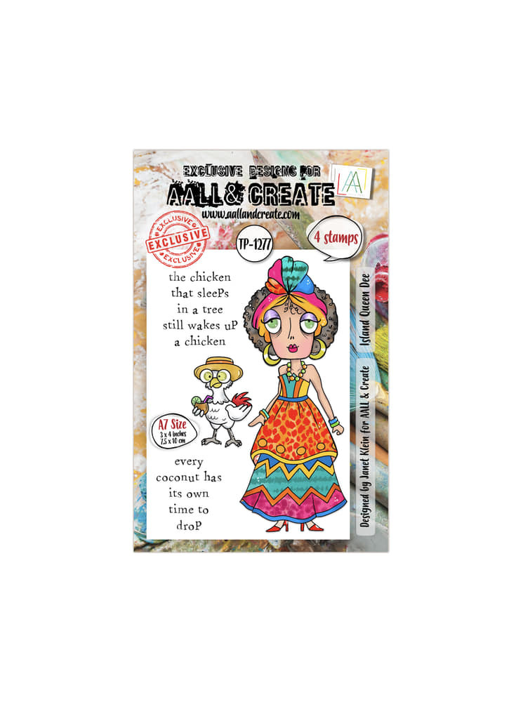 Tampon clear N° 1277 : Island Queen Dee - Collection "A Year in Bloom"- Aall & create