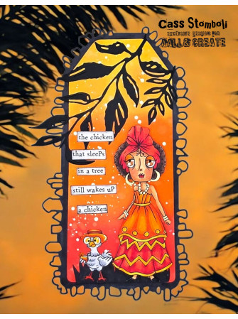 Tampon clear N° 1277 : Island Queen Dee - Collection "A Year in Bloom"- Aall & create