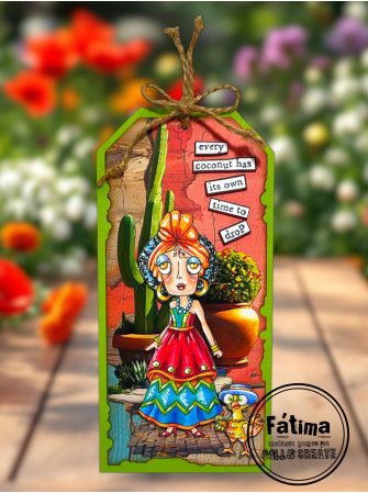 Tampon clear N° 1277 : Island Queen Dee - Collection "A Year in Bloom"- Aall & create