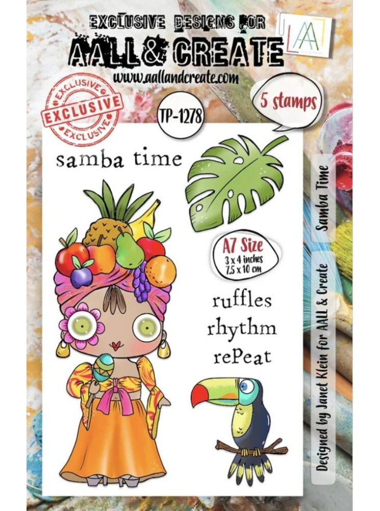 Tampon clear N° 1278 : Samba Time - Collection "A Year in Bloom"- Aall & create
