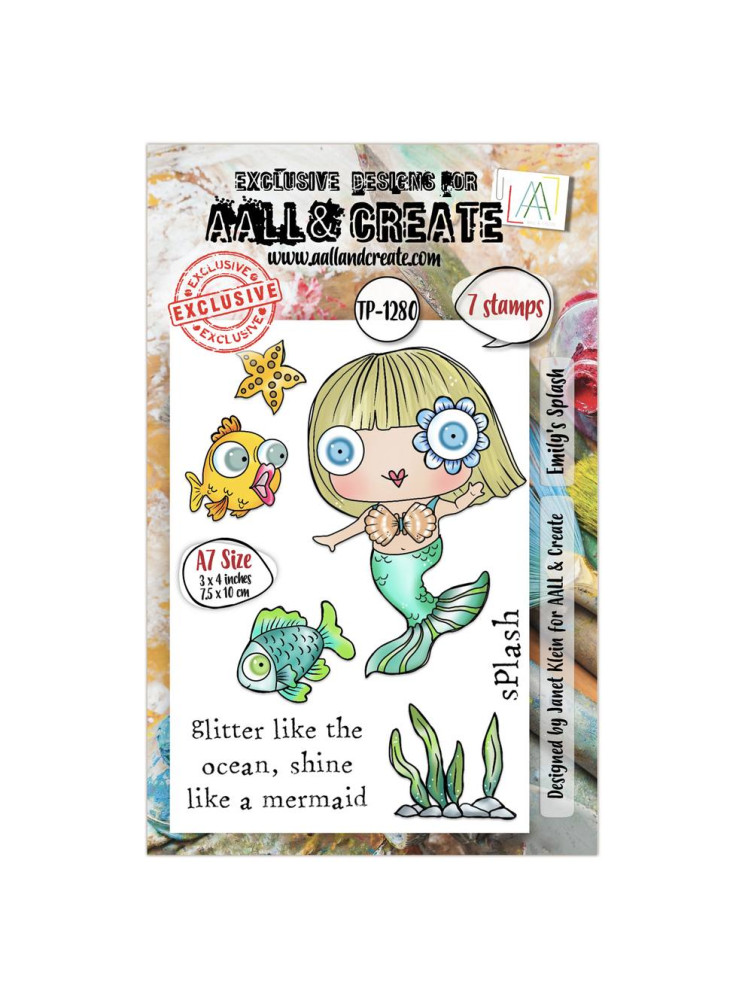 Tampon clear N° 1280 : Emily's Splash - Collection "A Year in Bloom"- Aall & create