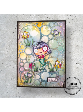 Tampon clear N° 1280 : Emily's Splash - Collection "A Year in Bloom"- Aall & create