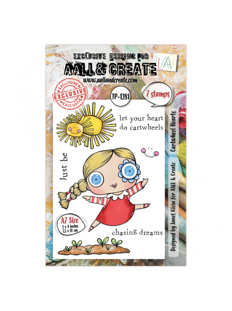 Tampon clear N° 1281 : Cartwheel Hearts - Collection "A Year in Bloom"- Aall & create