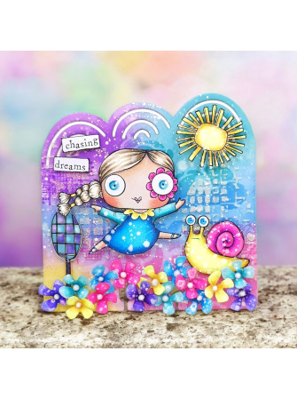 Tampon clear N° 1281 : Cartwheel Hearts - Collection "A Year in Bloom"- Aall & create