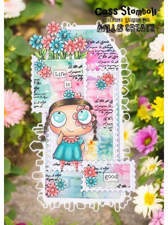 Tampon clear N° 1283 : Hapiness Is - Collection "A Year in Bloom"- Aall & create