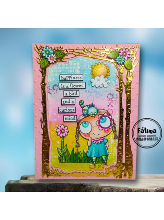 Tampon clear N° 1283 : Hapiness Is - Collection "A Year in Bloom"- Aall & create