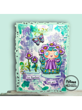 Tampon clear N° 1285 : Her Garden - Collection "A Year in Bloom"- Aall & create