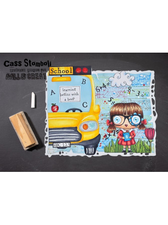 Tampon clear N° 1287 : School Daze - Collection "A Year in Bloom"- Aall & create