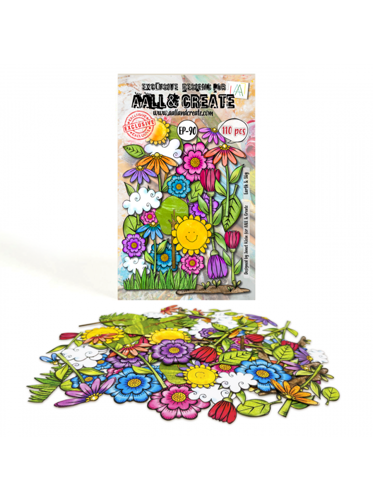 Ephemera - Die cut 90 - Earth & Sky - Collection "A Year in Bloom" - Aall & Create