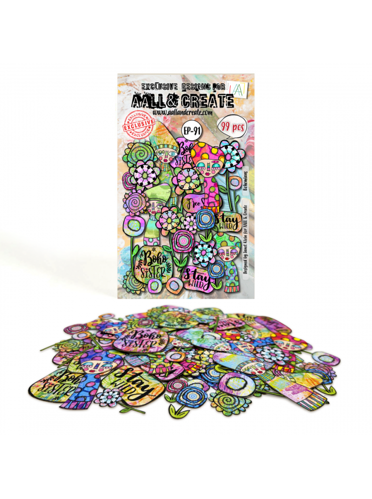 Ephemera - Die cut 91 - Bohemians - Collection "A Year in Bloom" - Aall & Create