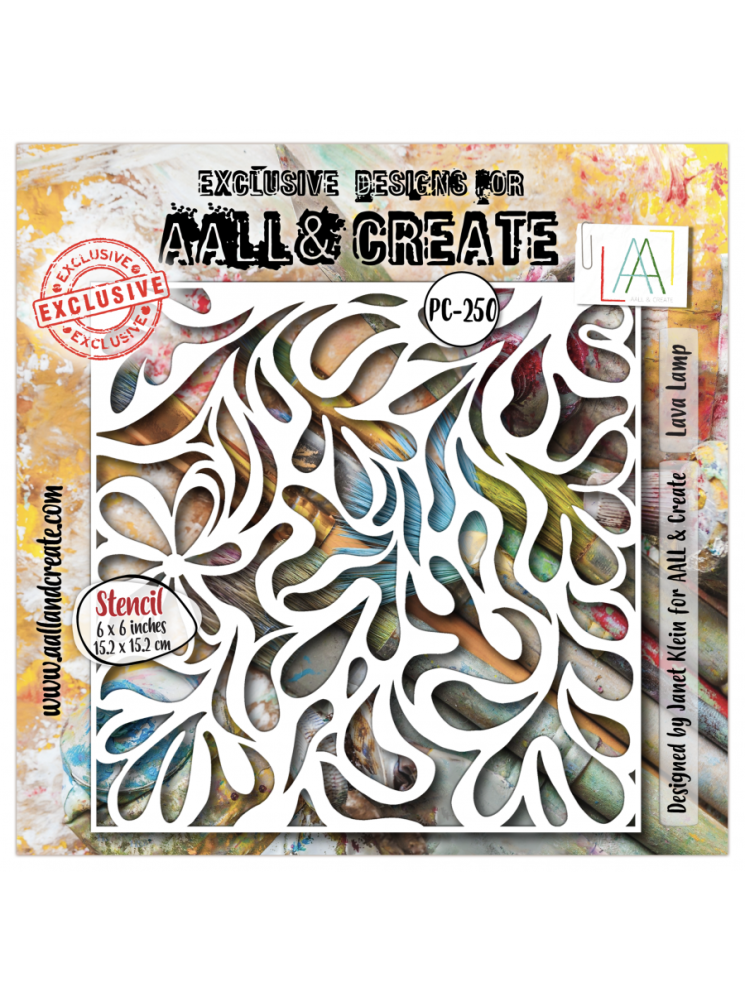Stencil N° 250 - Lava Lamp - Collection "A Year in Bloom" - Aall & create