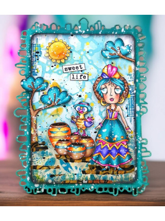Stencil N° 250 - Lava Lamp - Collection "A Year in Bloom" - Aall & create