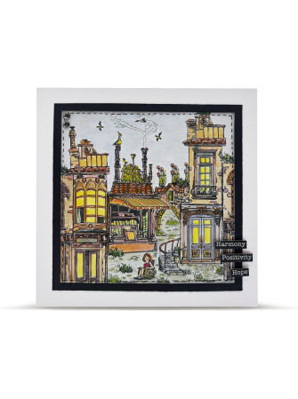 Tampon Clear N° 1305 : Hello Neighbour - Collection "AALLtropolis" - Aall & Creates