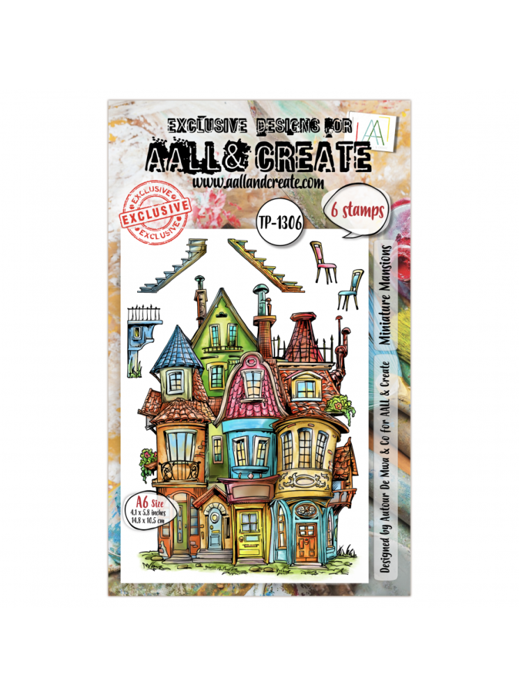 Tampon Clear N° 1306 : Miniature Mansions - Collection "AALLtropolis" - Aall & Creates