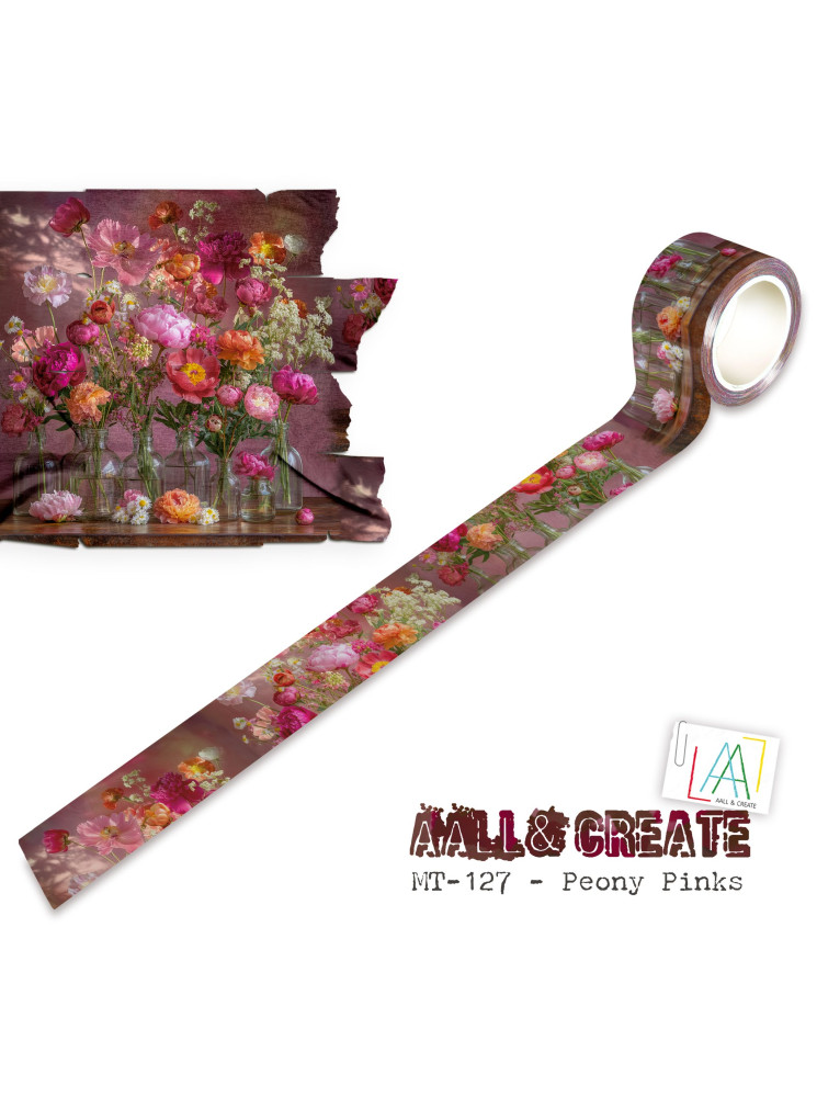 Washi Tape N° 127 - Peony Pinks - Collection "Layer-It-Up" - Aall & Create