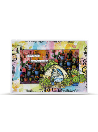 Washi Tape N° 129 - Spiked & Blooming - Collection "Layer-It-Up" - Aall & Create
