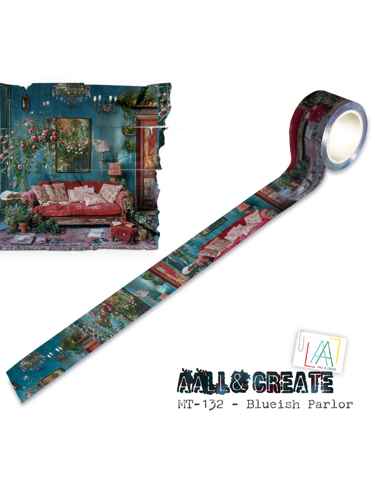 Washi Tape N° 132 - Blueish Parlor - Collection "Layer-It-Up" - Aall & Create