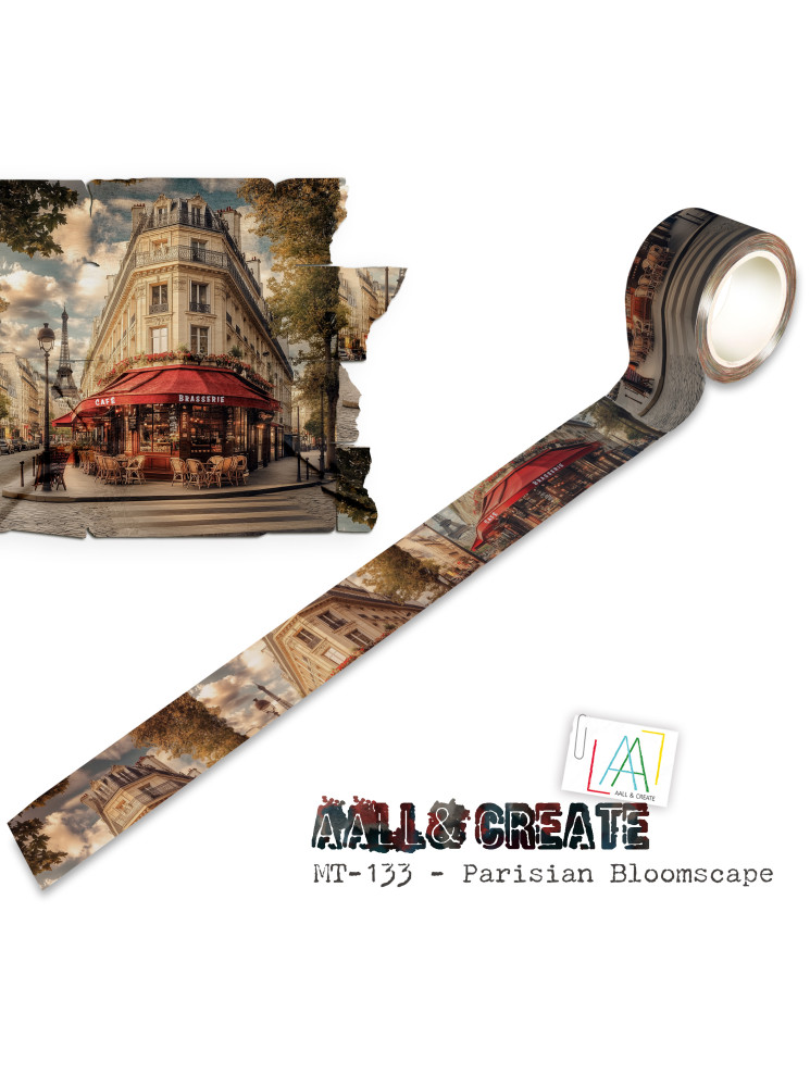 Washi Tape N° 133 - Parisian Bloomscape - Collection "Layer-It-Up" - Aall & Create