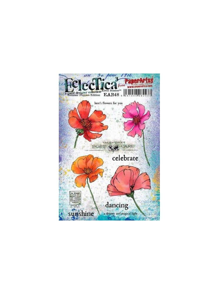 Tampon cling - Summer Poppies Edition - Alison Bomber 48 - Collection Eclectica - PaperArtsy