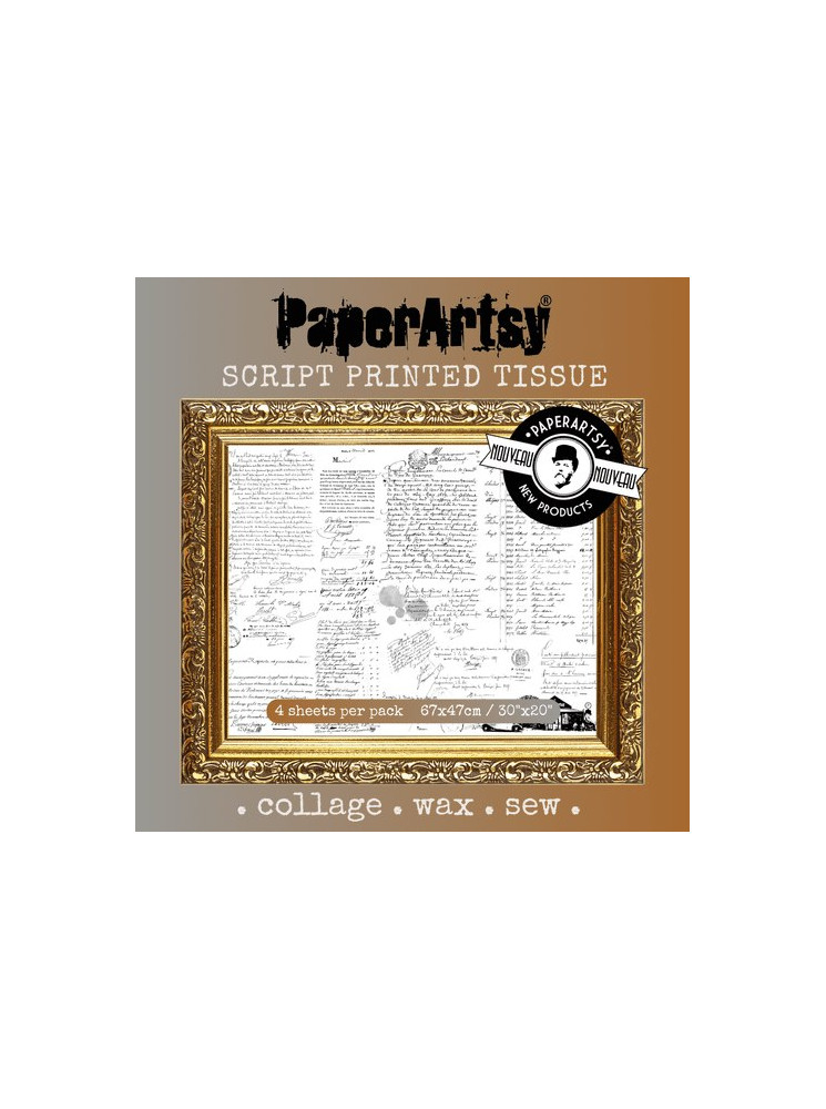 Script - Printed Tissue Hot Picks - Paperartsy